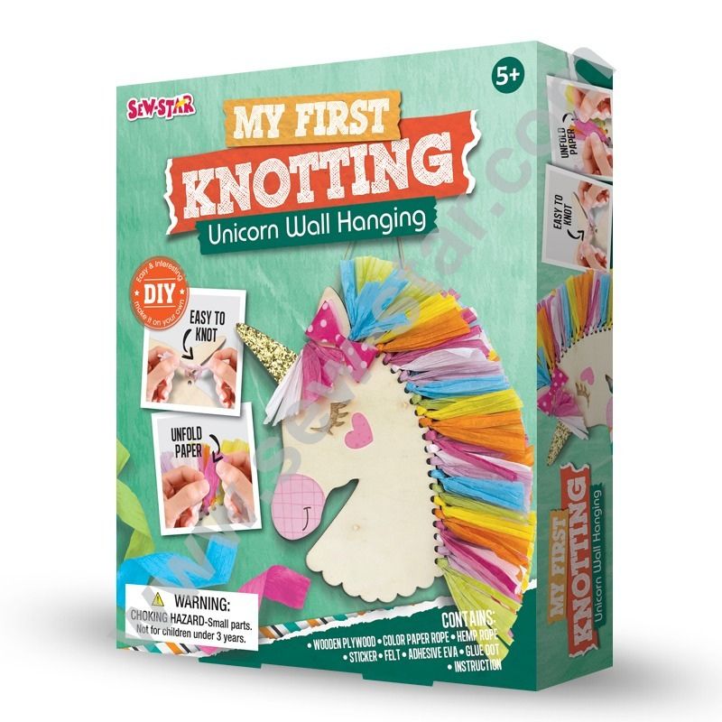 My First Knotting Unicorn Wall Hanging Frame - 082 - Default Title - Odeez | Educational Toys Pakistan 