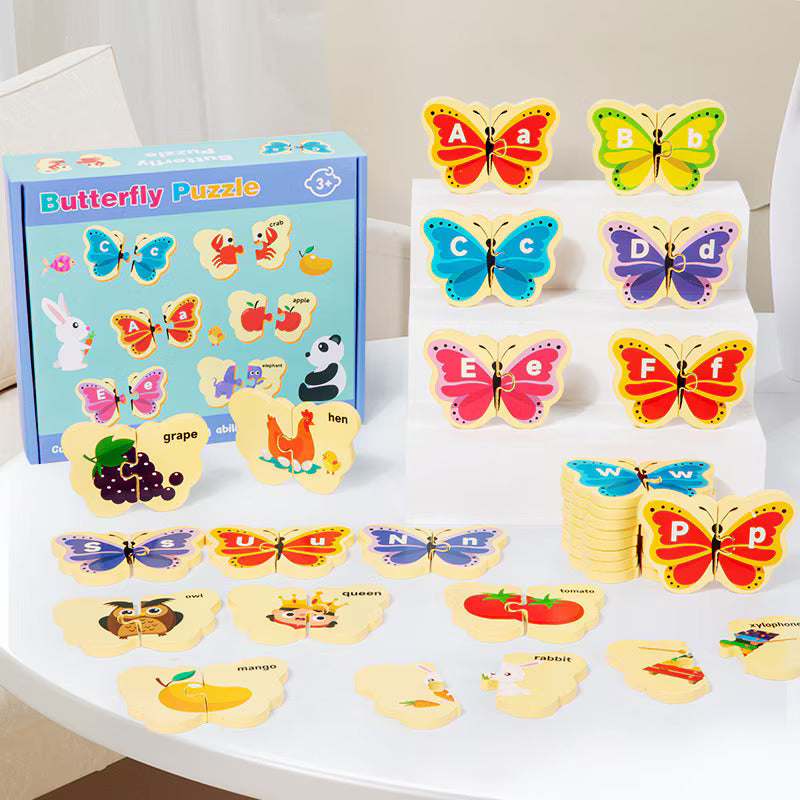 Wooden Butterfly Alphabets Learning Matching Set - 861