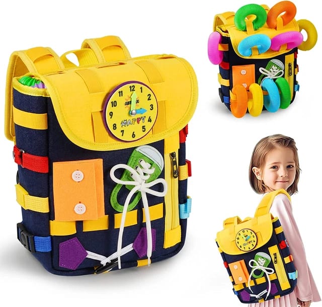 Toddler Busy Learning Kit with Pop Tubes Backpack - 926 - Default Title - Odeez | Educational Toys Pakistan 