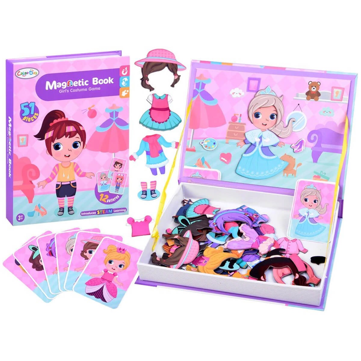 STEAM Magnetic Puzzle Book 50 pieces - Girl's Costume Theme - Default Title - Odeez | Educational Toys Pakistan 