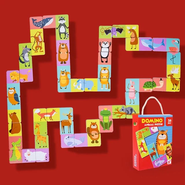 Domino Animal Puzzle 28 pieces - 667 - Default Title - Odeez | Educational Toys Pakistan 