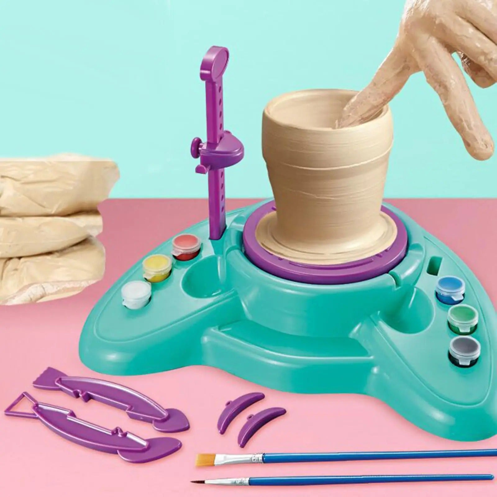 DIY Pottery Workshop Art and Craft Machine Kit - 012 - Default Title - Odeez | Educational Toys Pakistan 