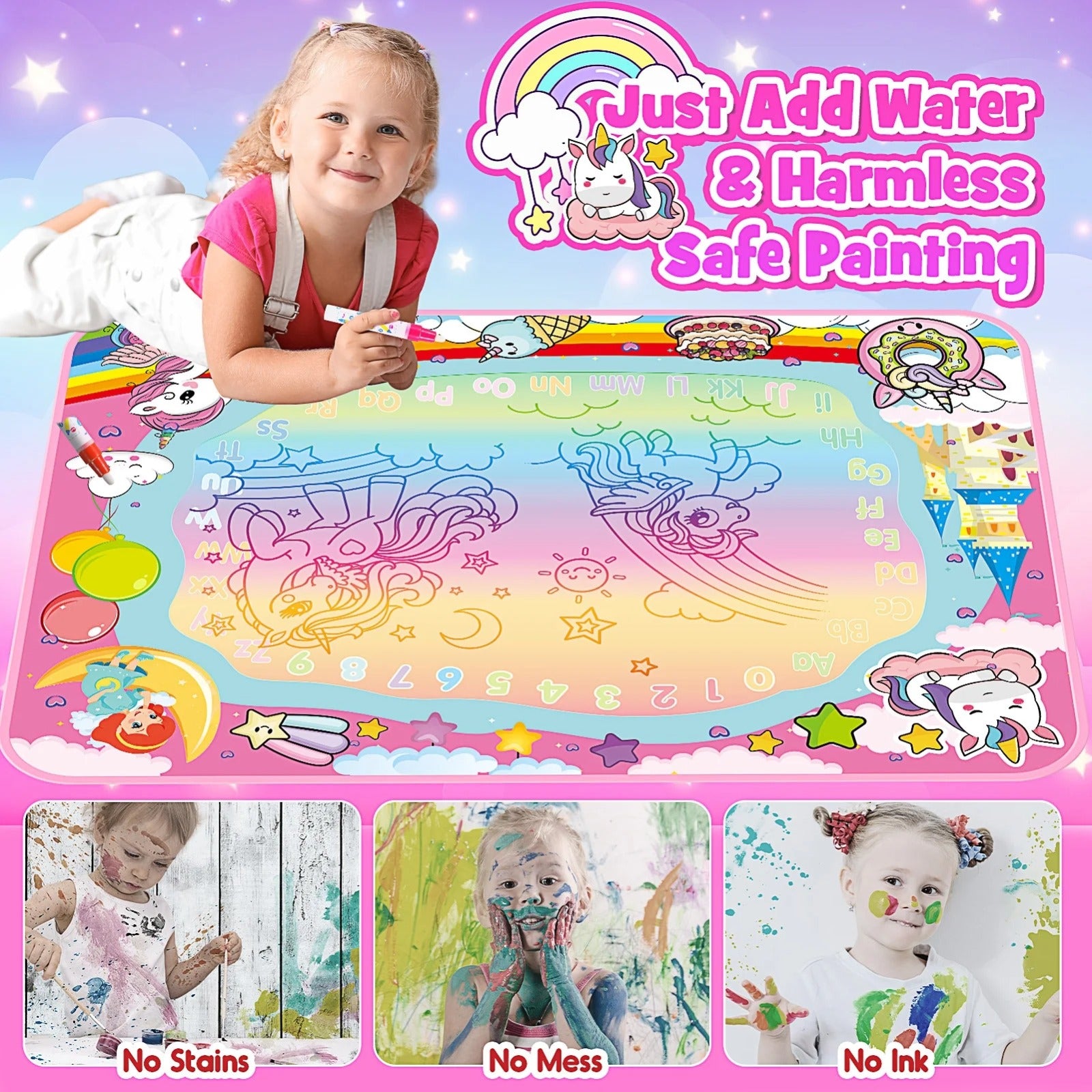 Water Aqua Doodle Magic Writing Mat 80 x 60 cm - H65