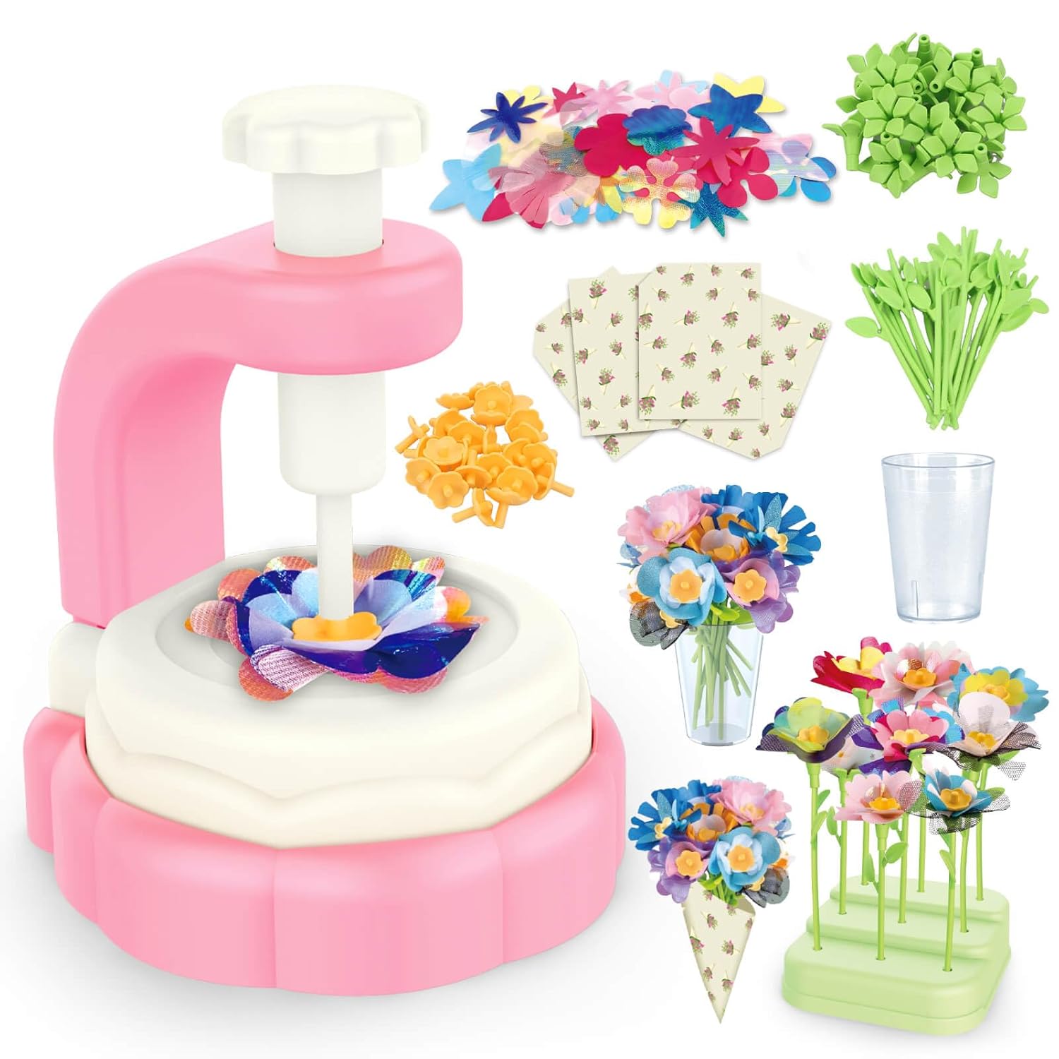 DIY Flower Craft Fabric Bouquet Making Spinning Machine Set - HZ1
