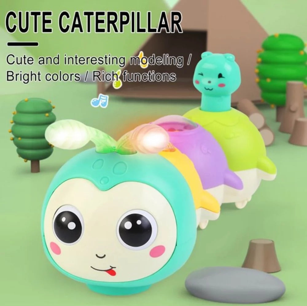 Magnetic Cute Electric Caterpillar with Light and Sound - 225 - Default Title - Odeez | Educational Toys Pakistan 