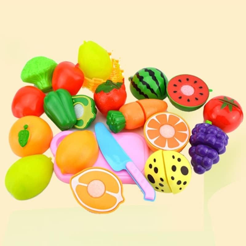 Plastic Mix Vegetables and Fruits Cutting Set - 15 pieces