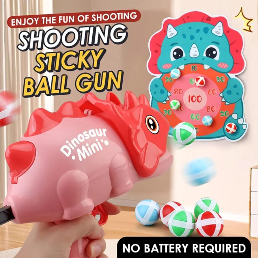 Dinosaur Dart Board Sticky Ball Target Shooting Set - 048 - Default Title - Odeez | Educational Toys Pakistan 