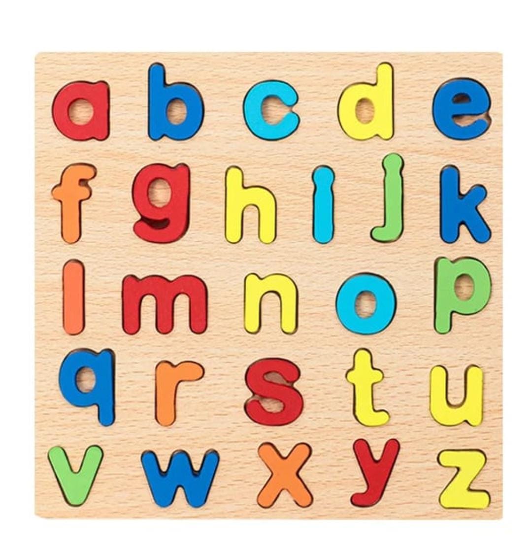 Lowercase Wooden abc Learning Board - 886 - Default Title - Odeez | Educational Toys Pakistan 