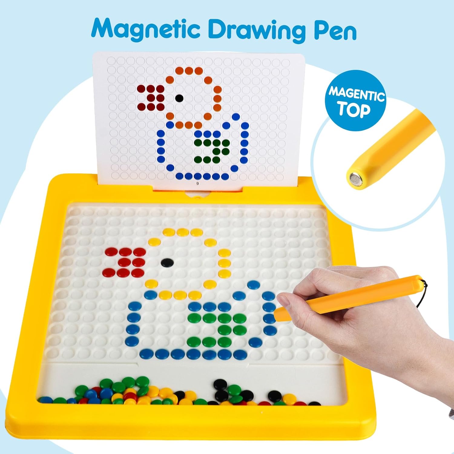 Magnetic Bead Drawing with Pattern and Pen - 491