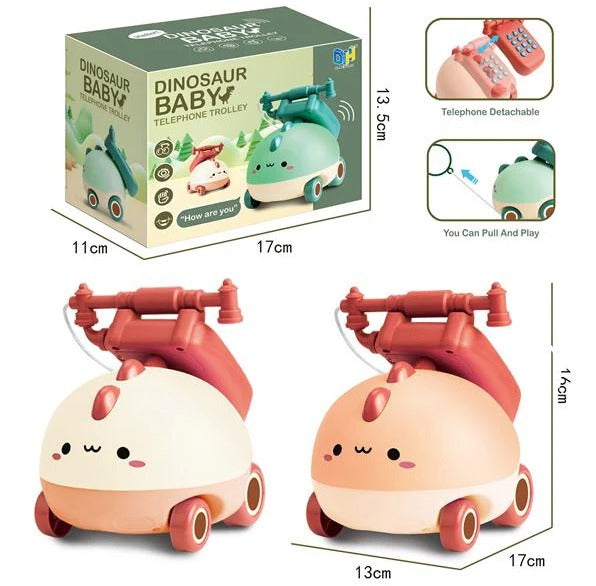 Dinosaur Baby Telephone Trolley - DH009-36/37 - Default Title - Odeez | Educational Toys Pakistan 