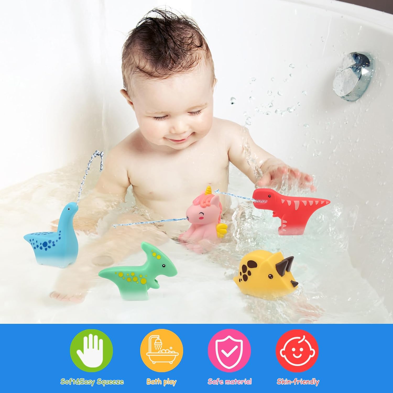 Soft Water Sprinkler Bath Sensory Toy 6 pieces - 128 - Default Title - Odeez | Educational Toys Pakistan 
