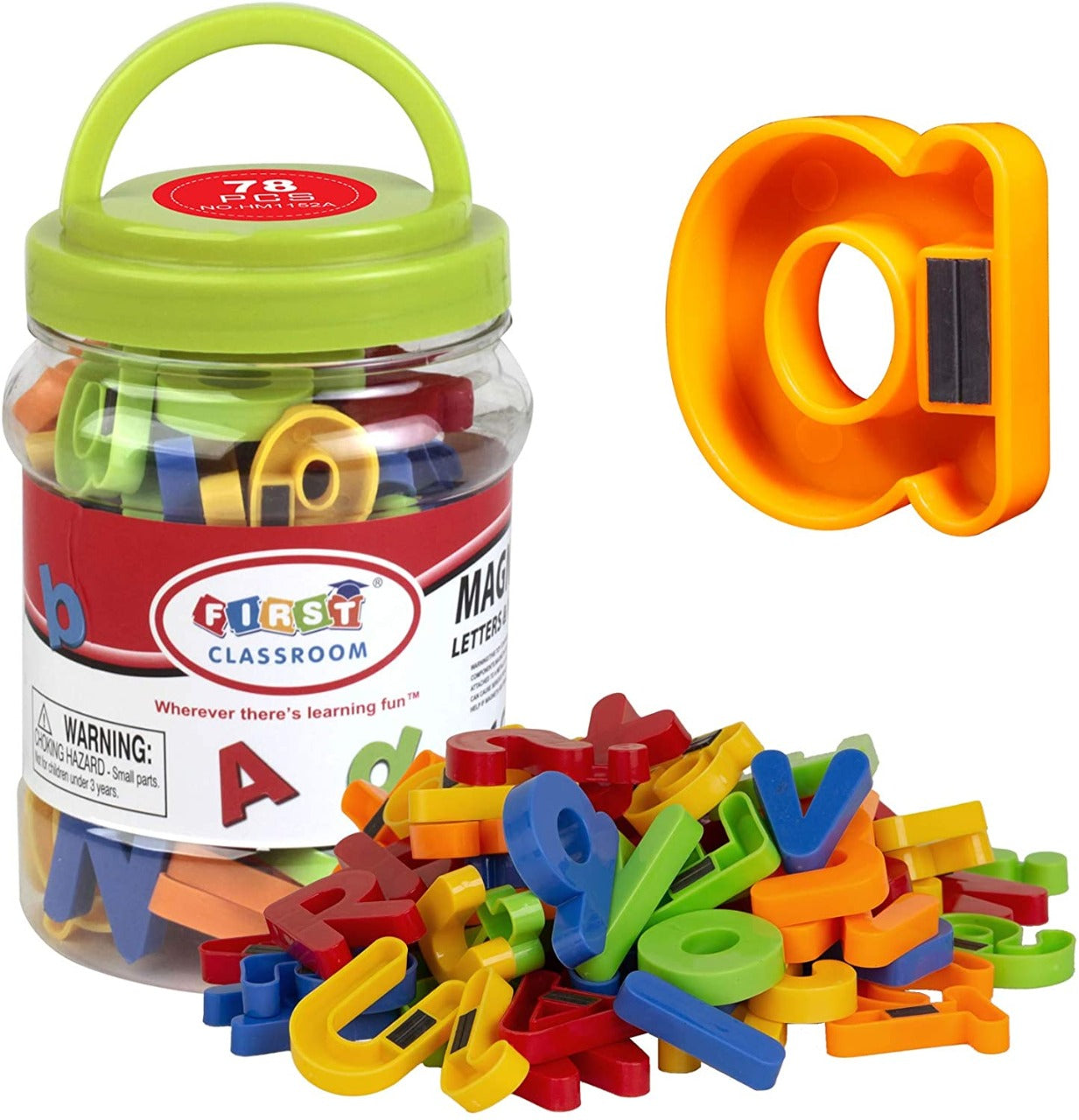 My First Magnetic Letters & Numbers Jar Blocks Large - 52A - Default Title - Odeez | Educational Toys Pakistan 