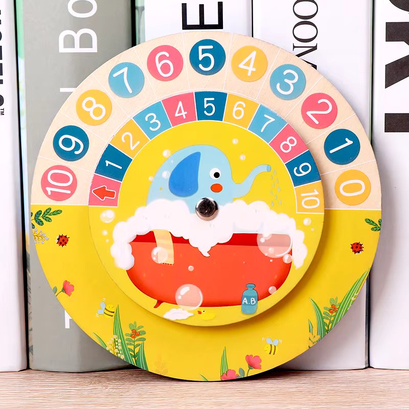 Wooden Montessori Double Sided Time Learning Math Clock - 014 - Default Title - Odeez | Educational Toys Pakistan 