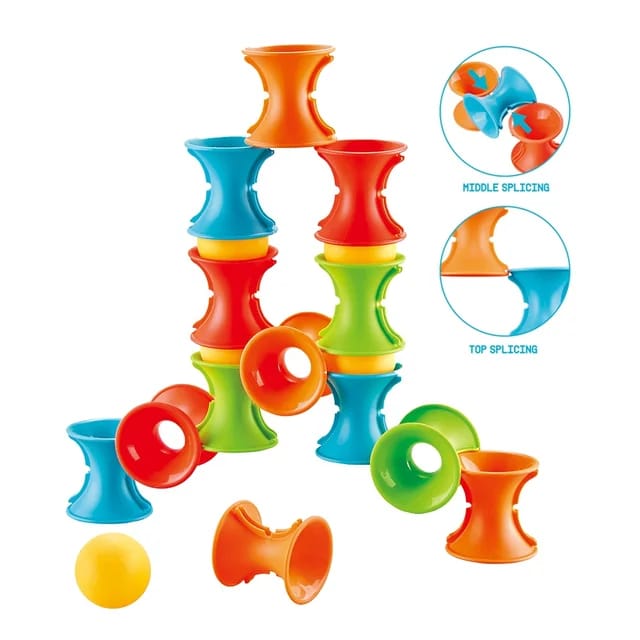 Build & Stack Splicing Puzzle Play Set - 46pcs - Default Title - Odeez | Educational Toys Pakistan 