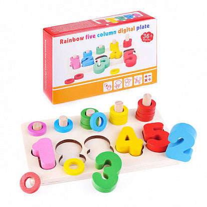 2in1 Colorful Ring and Number Learning Plate - 65A - Default Title - Odeez | Educational Toys Pakistan 