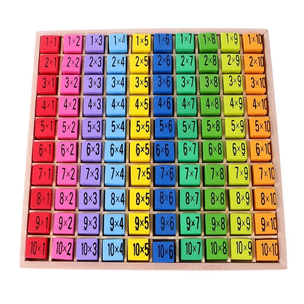 Wooden Colorful Multiplication Learning Board - 045