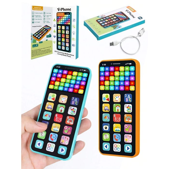 Rechargeable Baby Y-Phone with LED Lights - 03D - Default Title - Odeez | Educational Toys Pakistan 