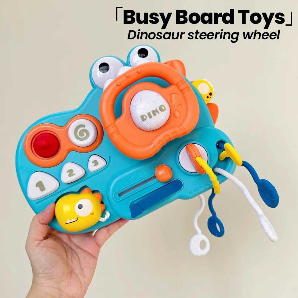 Dinosaur Pretend Steering Wheel Busy Sensory Activity Toy - 030