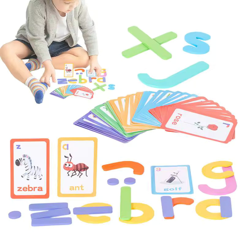 Wooden Letter Stick Learning Word Game 52 pieces - 588