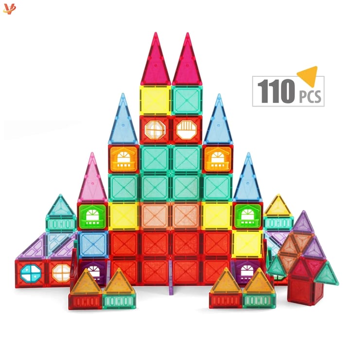 DIY Magnetic Tiles Construction Blocks Set 110 pieces - 018