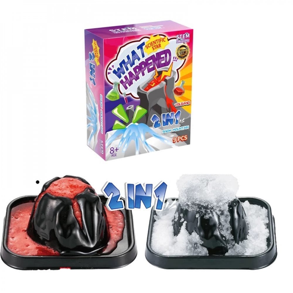 STEM 2in1 Volcano and Snow Mountain Science Kit - 27A - Default Title - Odeez | Educational Toys Pakistan 