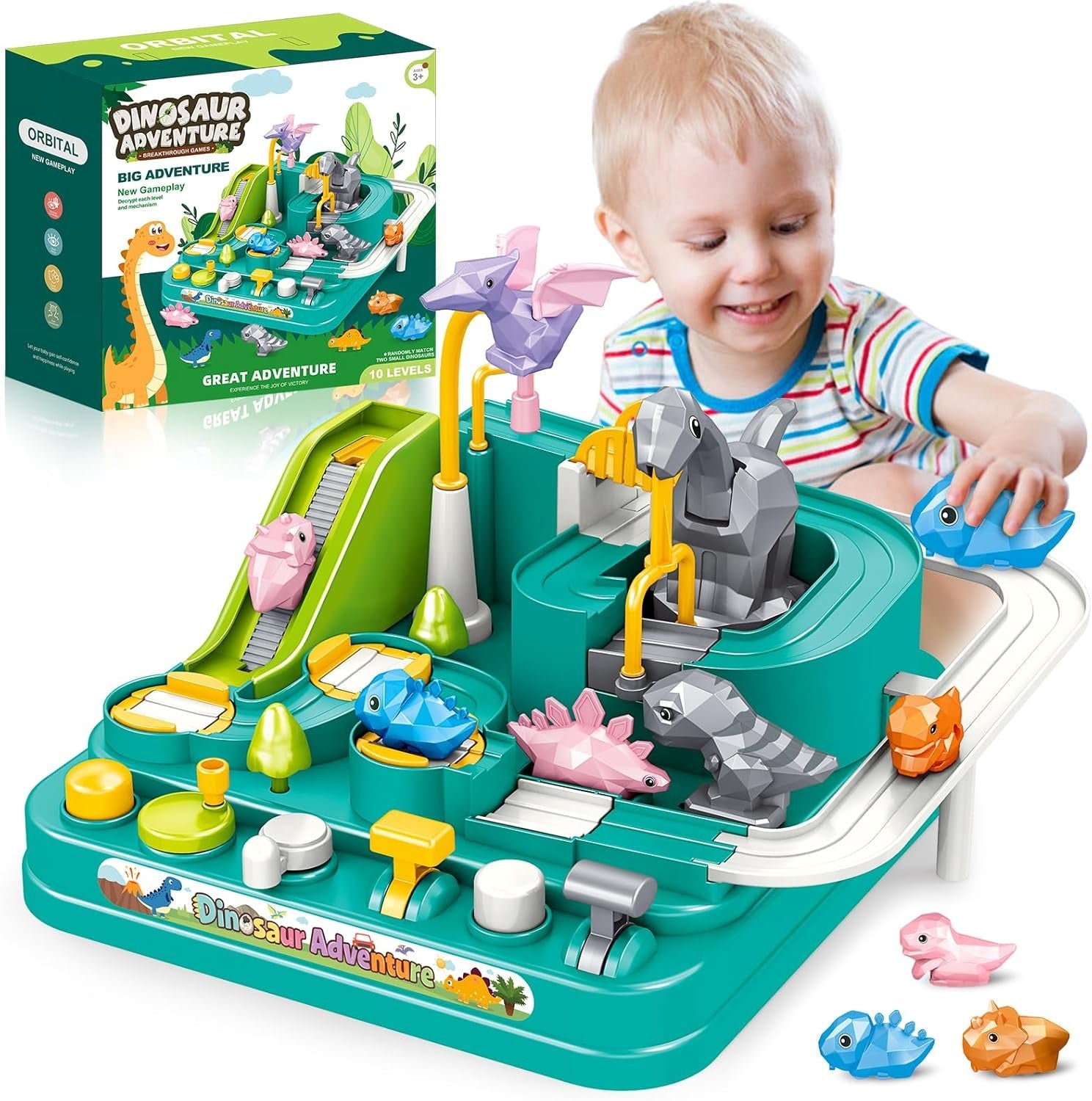 Dinosaur Car Adventure Track Play Set - 134