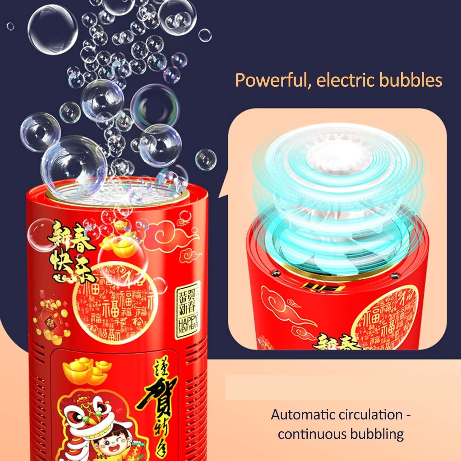 Colorful Lights Electric Automatic Bubble Maker Machine - 024