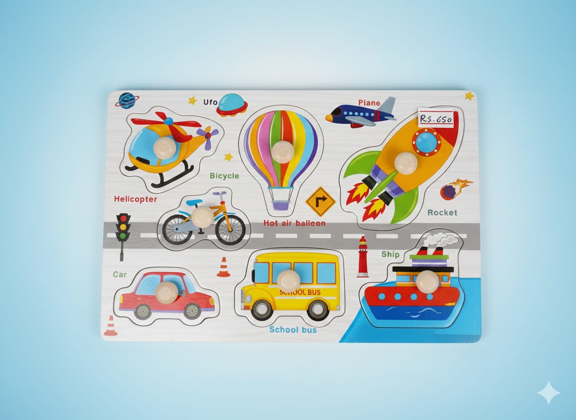 Wooden Small Transport Knob Board - 415