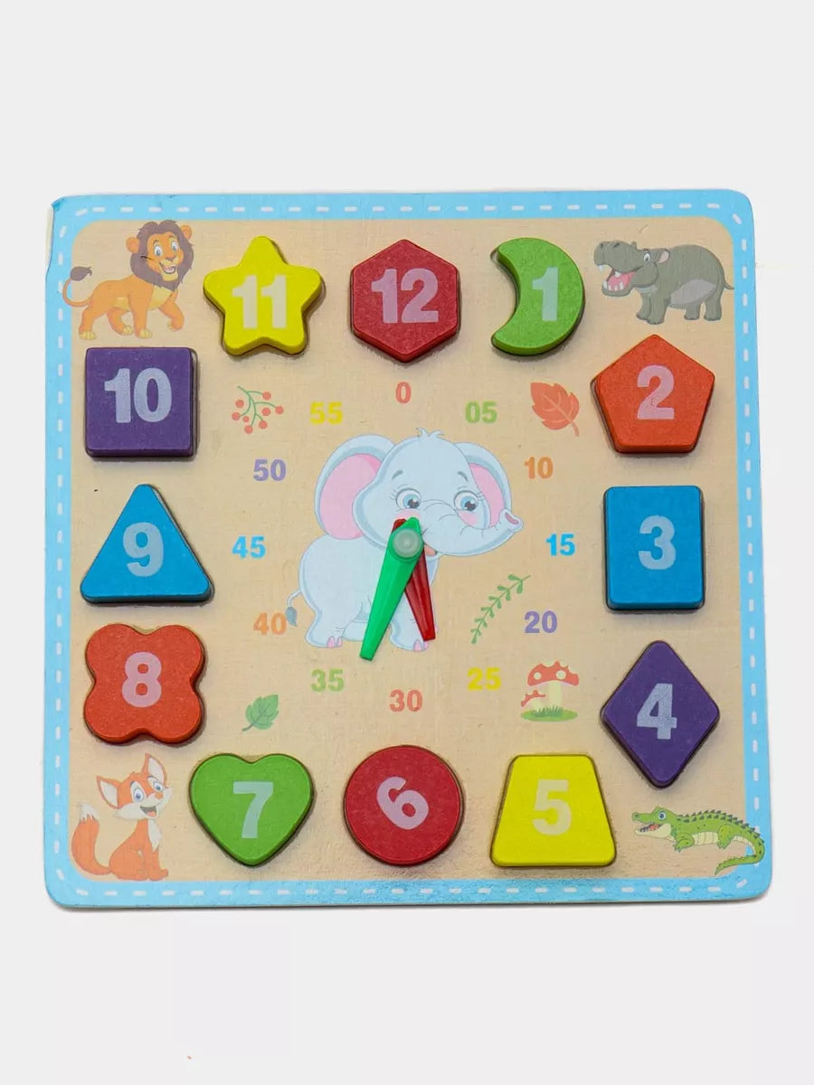 Wooden Digital Children Early Educational Clock - 5574 - Default Title - Odeez | Educational Toys Pakistan 