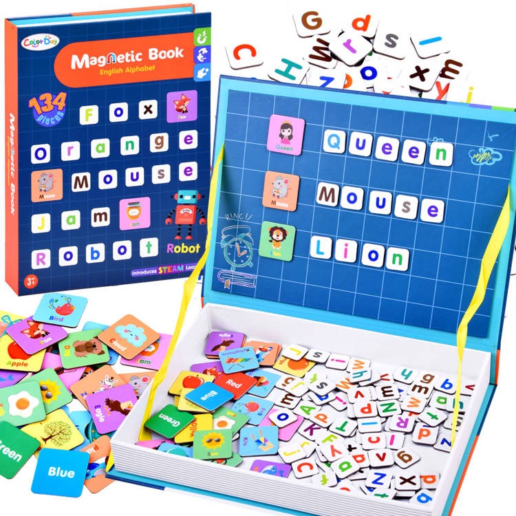 STEAM Magnetic Puzzle Book 134 pieces - Alphabet Theme - Default Title - Odeez | Educational Toys Pakistan 