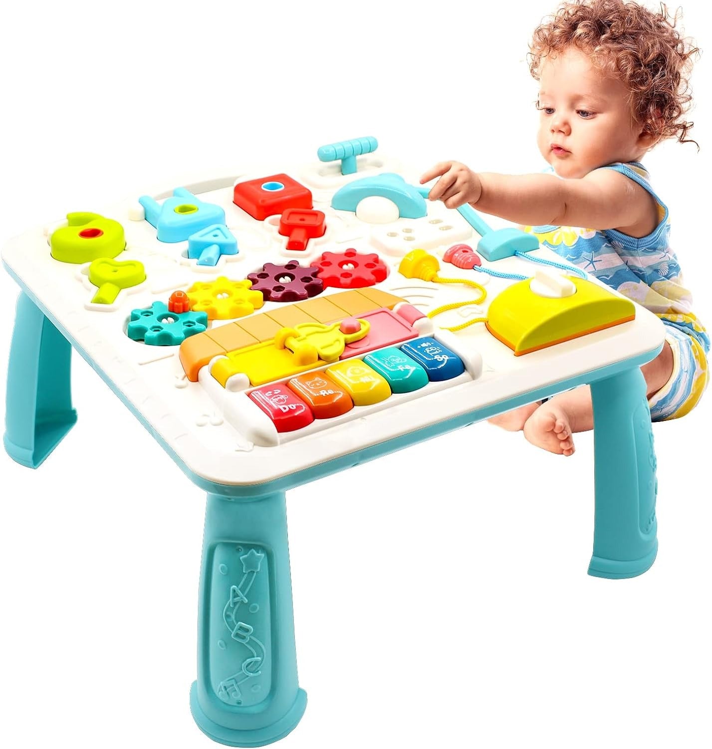 Multifunctional Busy Board Activity Learning Table for Toddlers - 017