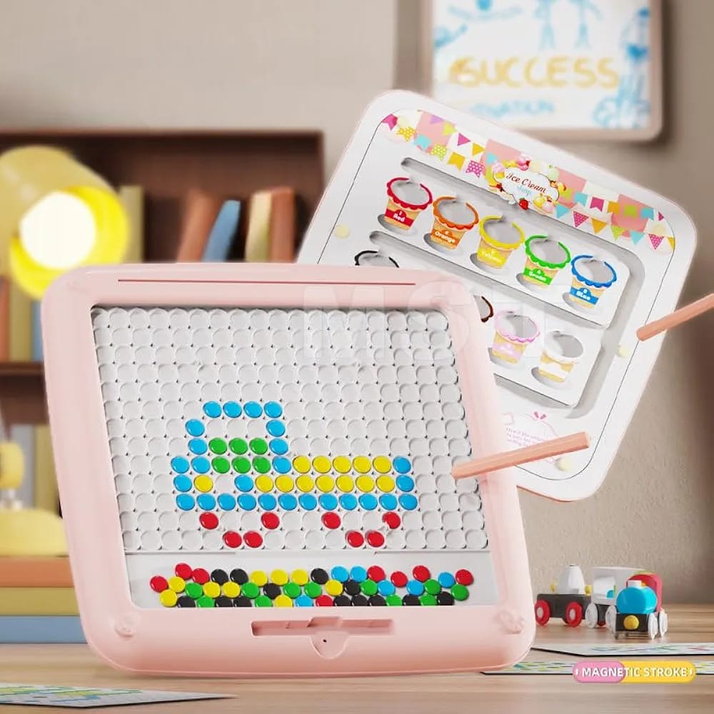 2in1 Magnetic Bead and Color Matching Drawing Board - 134 - Default Title - Odeez | Educational Toys Pakistan 
