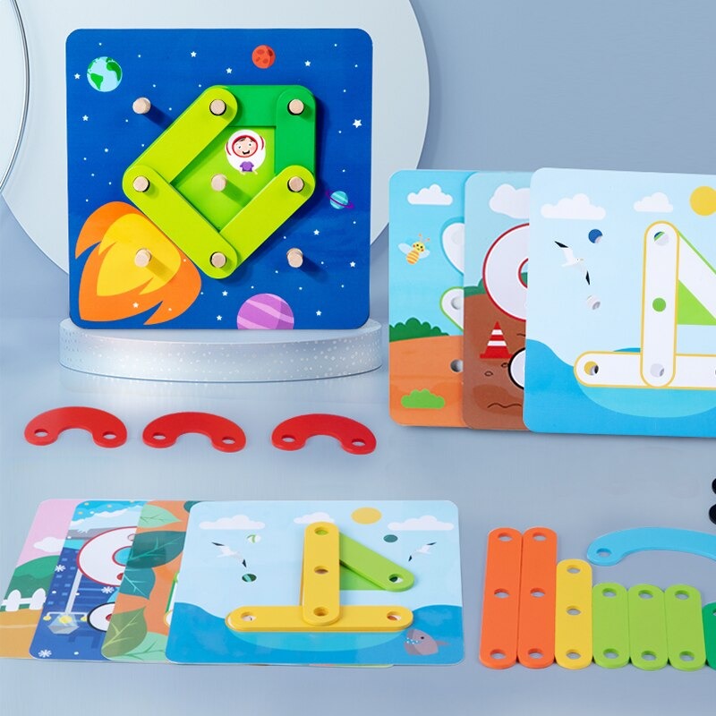 DIY Creative Pattern Combination Wooden Board - 657