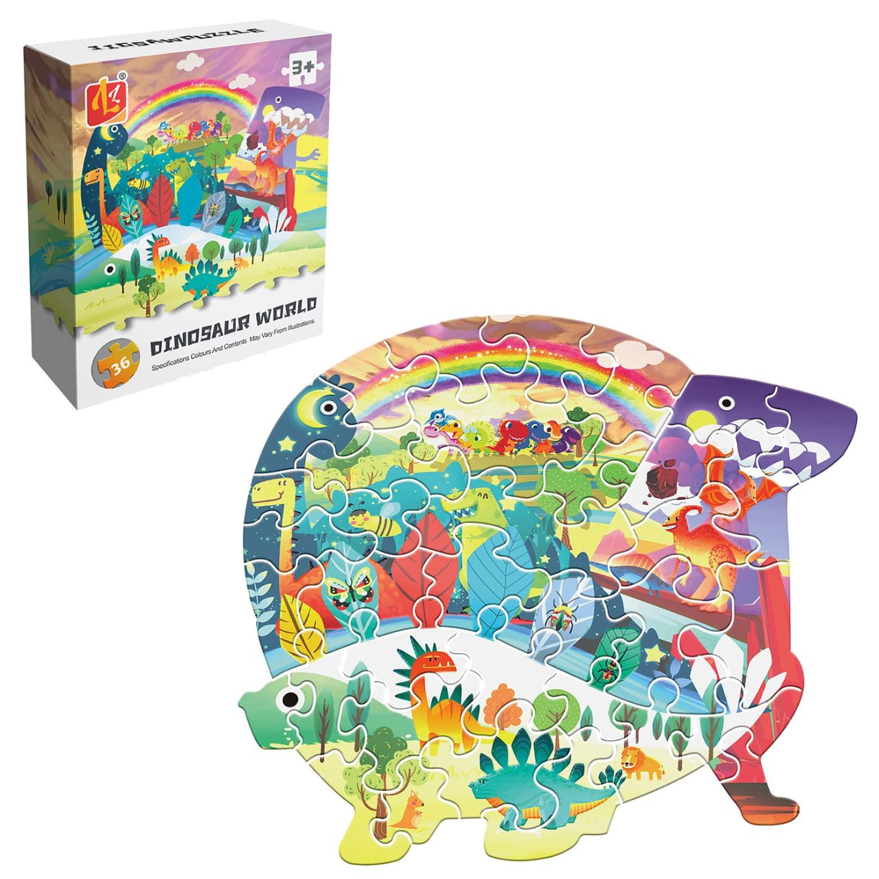 Mini Dinosaur World Jigsaw Puzzles - 36 pieces - 801 - Default Title - Odeez | Educational Toys Pakistan 