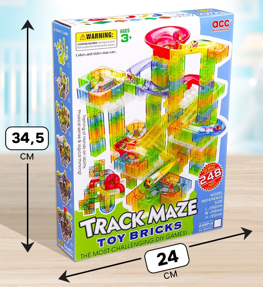 DIY Track Maze Roll the Ball Bricks 248 pieces - 04T