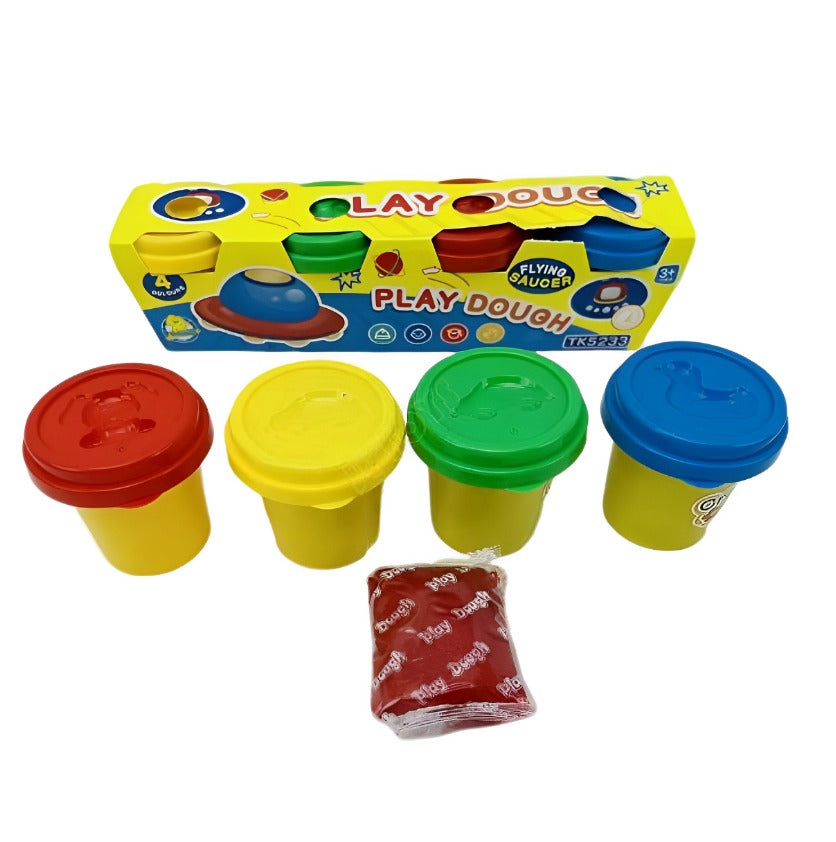 Play Dough Flying Saucer 4 Colorful Jars Small - 233