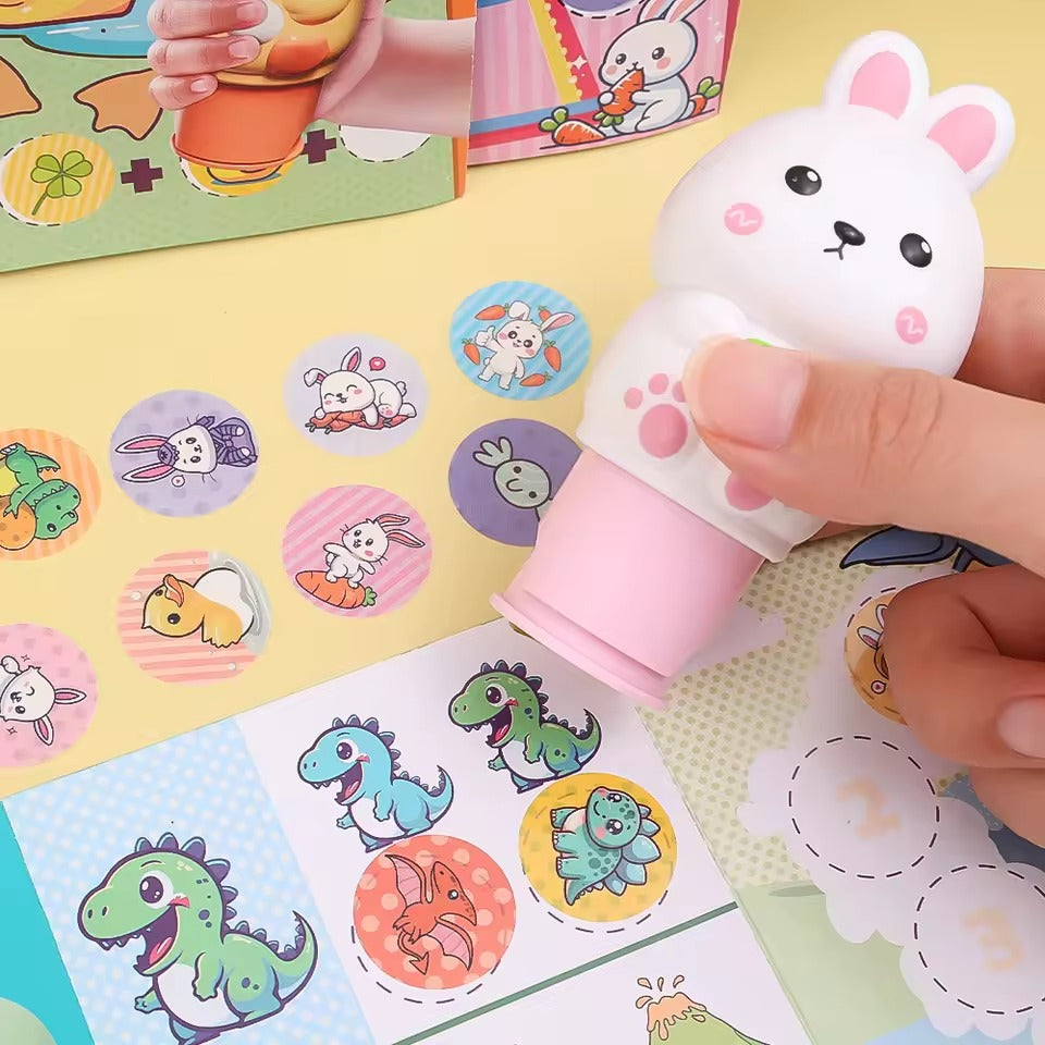 Creative Magical Stamp Refill Sticker Velcro Compression Mold Rabbit - 177