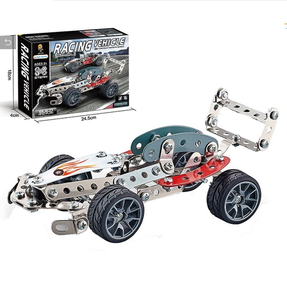 STEAM Racing Vehicle Steel Construction Models 105 pieces - Default Title - Odeez | Educational Toys Pakistan 