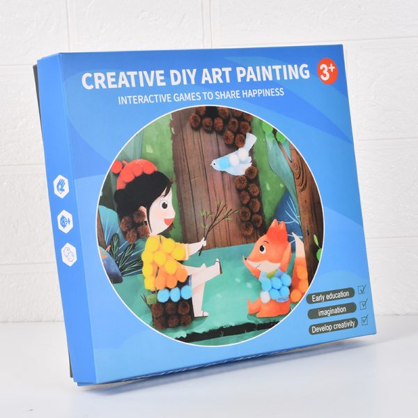 Creative DIY Dotty Colorful Pompom Art Set - 803