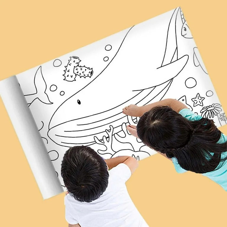 Random Colouring Paper Roll - 234 inches Long - Default Title - Odeez | Educational Toys Pakistan 