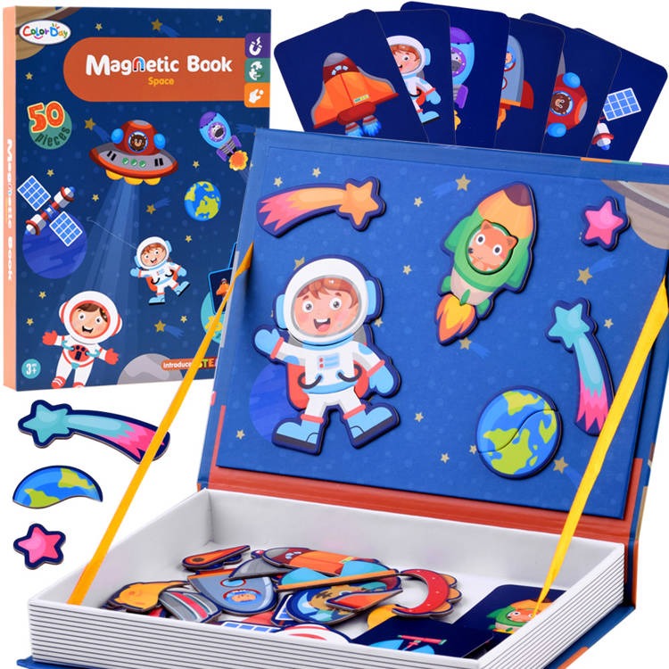 STEAM Magnetic Puzzle Book 50 pieces - Space Theme - Default Title - Odeez | Educational Toys Pakistan 