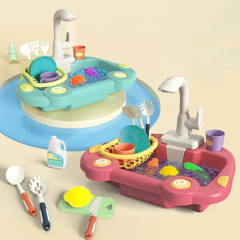Kitchen Tools Wash Basin Pretend Play Set - 08K