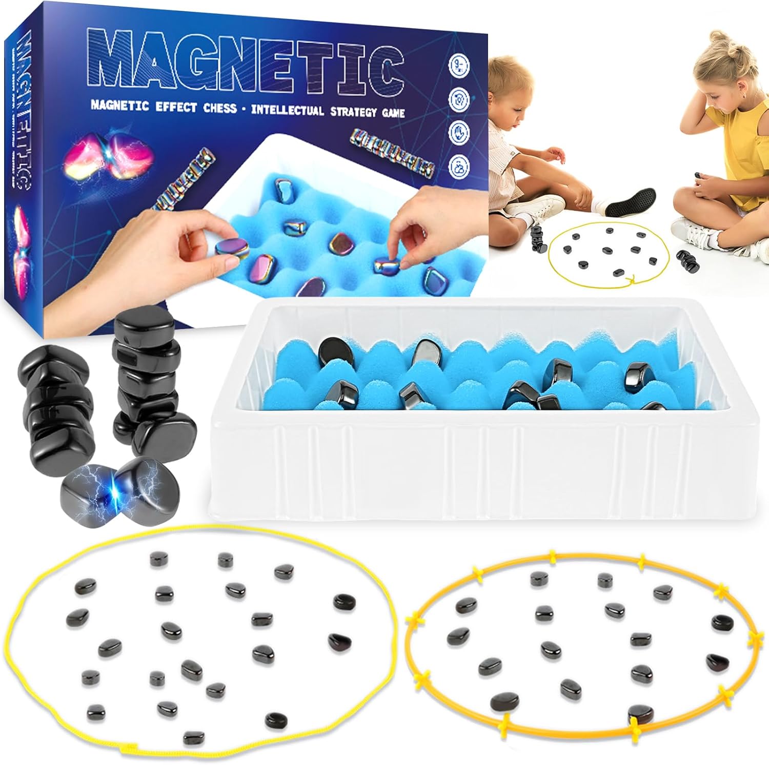Magnetic Effect Chess Stone Family Board Game - 069 - Default Title - Odeez | Educational Toys Pakistan 