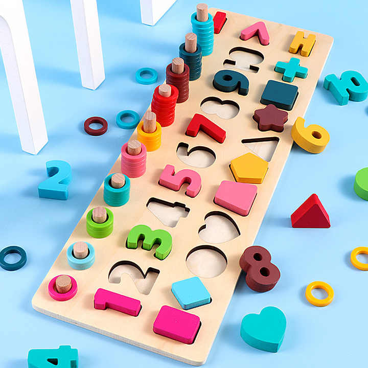 Wooden 3in1 Logarithm Learning Board - 534 - Default Title - Odeez | Educational Toys Pakistan 