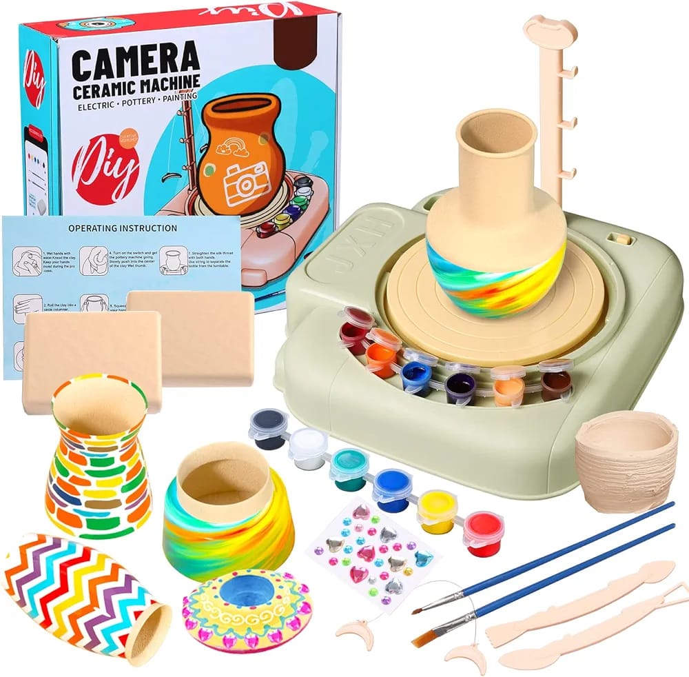 DIY Pottery Electric Machine with Paints - 30A