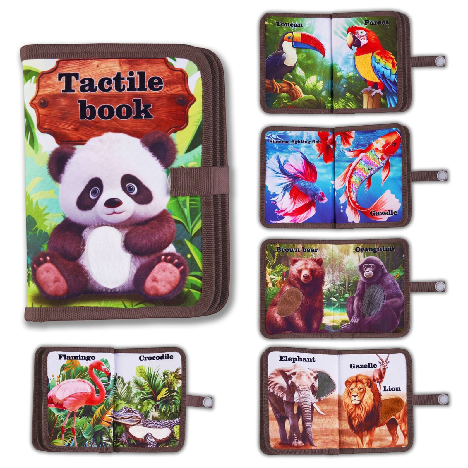 Wild Animals Tactile Touch and Feel Book - 360