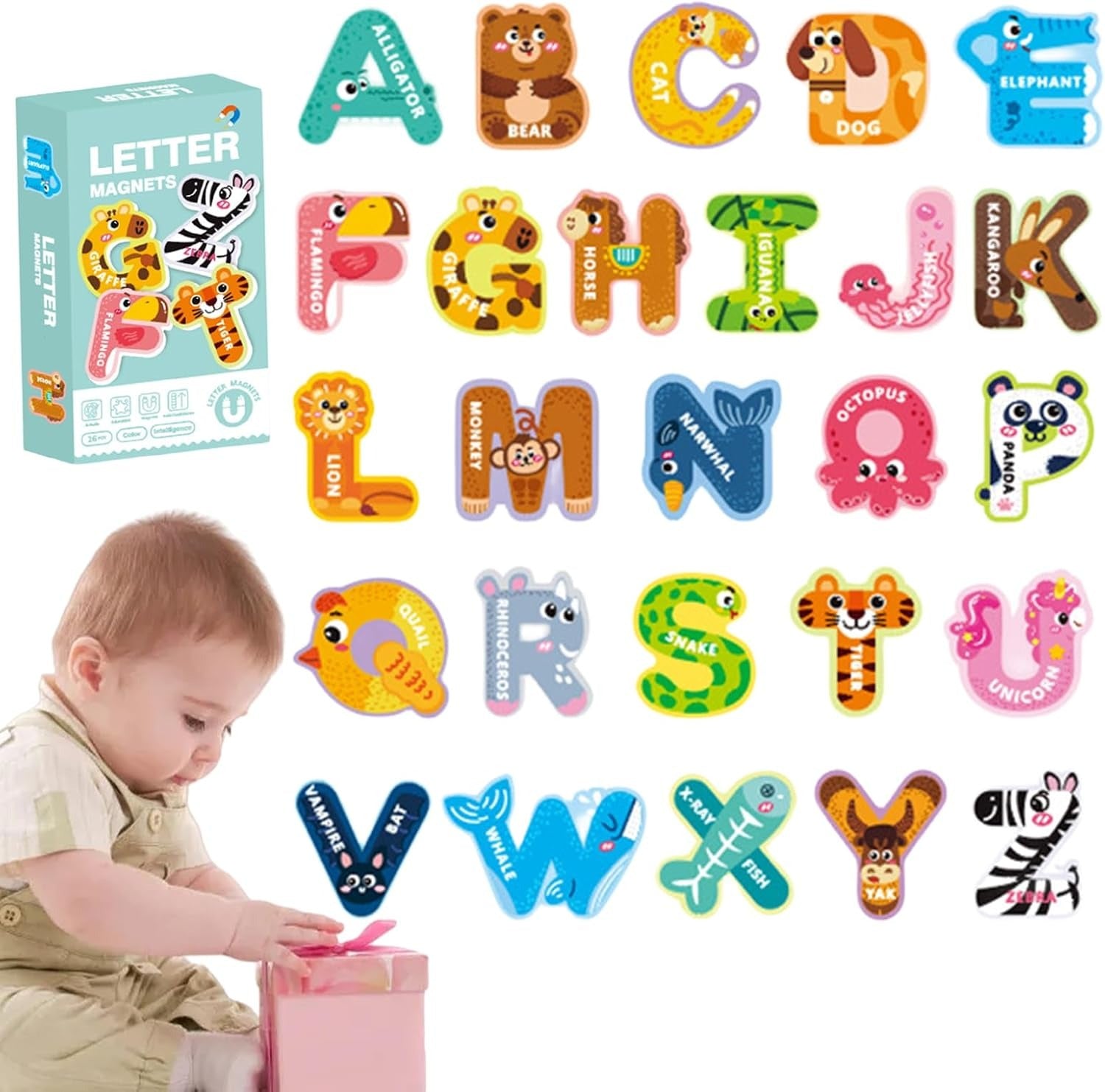 Early Education Letter Magnetic Puzzle A to Z - 26 pieces - Default Title - Odeez | Educational Toys Pakistan 