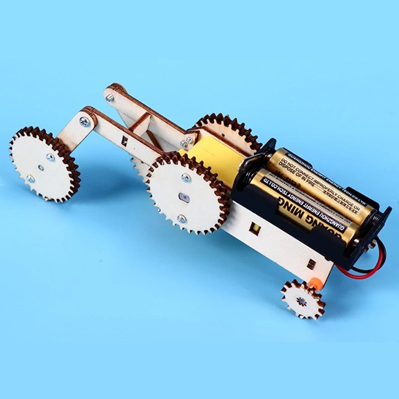 DIY Gear Shuttle Car Assembly Model Scientific Experiment - 088