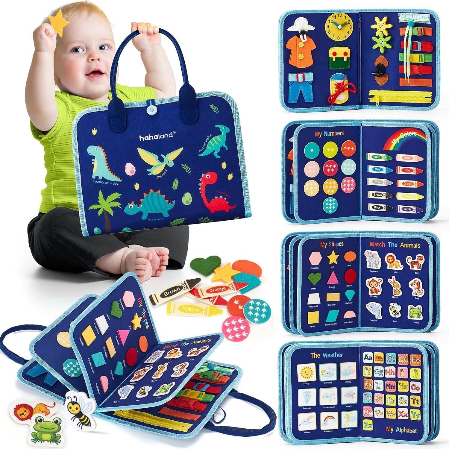 Busy Montessori Kit Sensory Book with 8 sides - 544