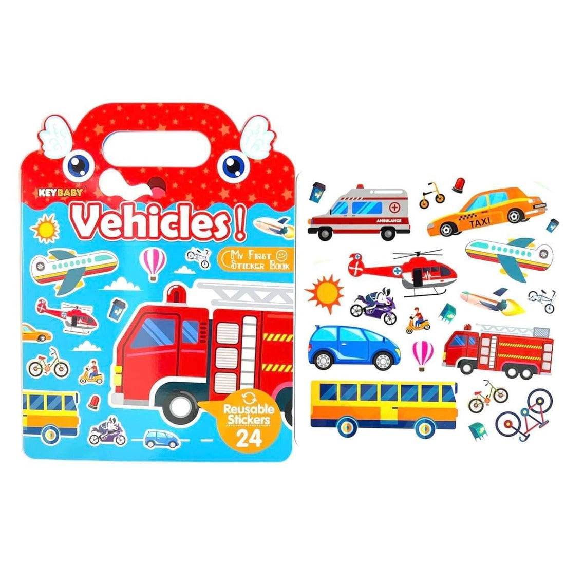 Vehicles Learning Reusable Stickers - 24 Pieces - Default Title - Odeez | Educational Toys Pakistan 